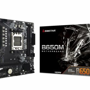 AM5 Biostar B650MT Motherboard (M-ATX/DDR5/M.2/USB-C)
