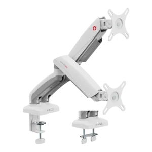 GAMEON GO-5450 Dual Monitor Arm – White, Fits 17"–32" Screens, Adjustable, Gaming & Office Use