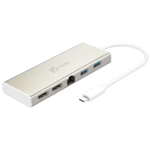 USB Type-C™ Dual HDMI Mini Dock – Ethernet / USB 3.1 Hub / PD2.0 Power Delivery
