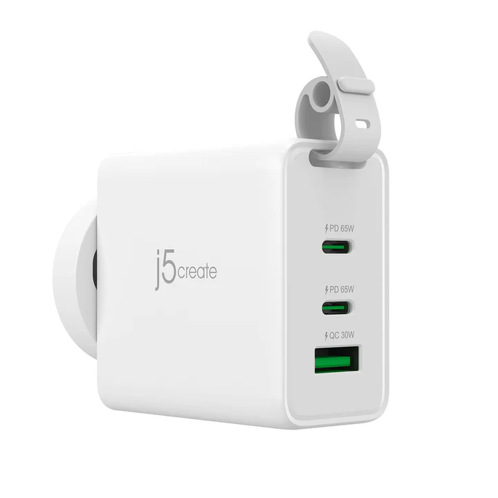 65W GaN USB-C® 3-Port Charger – Fast & Efficient Charging (UK Plug) - Image 2