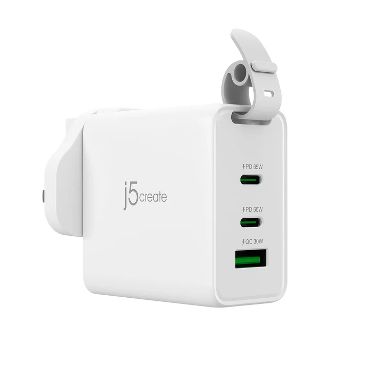 65W GaN USB-C® 3-Port Charger – Fast & Efficient Charging (UK Plug) - Image 3
