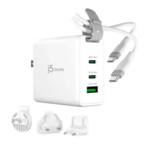 65W GaN USB-C® 3-Port Charger – Fast & Efficient Charging (UK Plug)