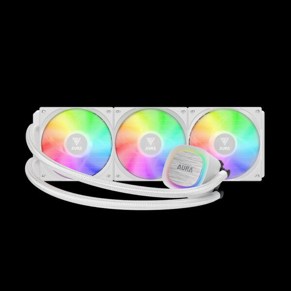 GAMDIAS AURA GL360 V2 WH White Liquid Cooler | 360mm ARGB AIO CPU Cooling System - Image 4