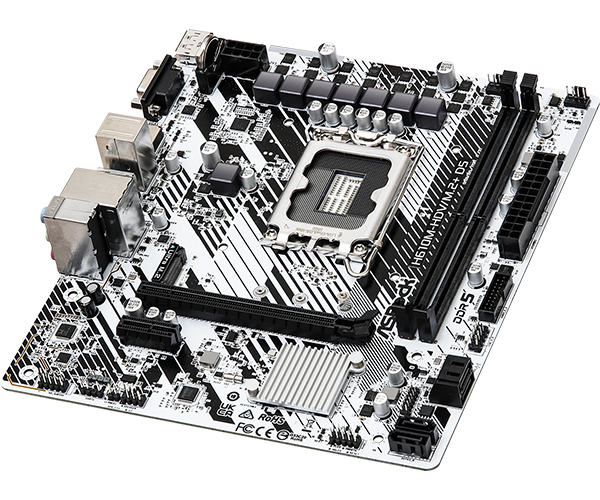 ASRock H610M-HDV/M.2+D5 | Intel 13th & 12th Gen Micro-ATX Motherboard with DDR5, PCIe 4.0 & M.2 - Image 3
