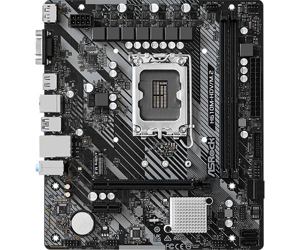 ASRock H610M-HDV/M.2 R2.0 | Intel 13th & 12th Gen Micro-ATX Motherboard with DDR4, PCIe 4.0 & M.2 - Image 2